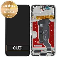Honor 400 - LCD Display + Touch Screen + Frame (Meteor Silver) - 0235APNS Genuine Service Pack