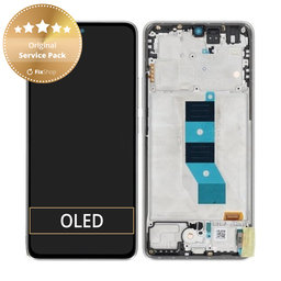 Xiaomi Poco M7 Pro 5G - LCD Display + Touch Screen + Frame (Silver) - 5600070O17P00 Genuine Service Pack