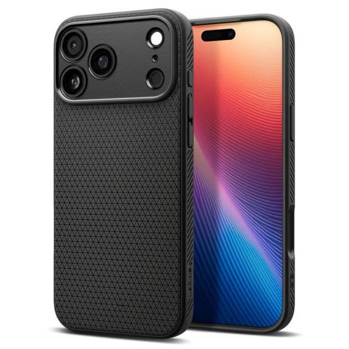 Spigen - Liquid Air Case for iPhone 17 Pro, Matte Black