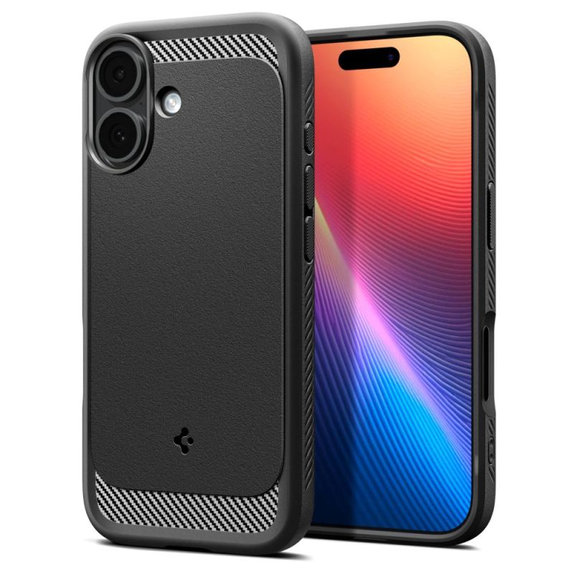 Spigen - Rugged Armor Case with MagSafe for iPhone 17, Matte Black
