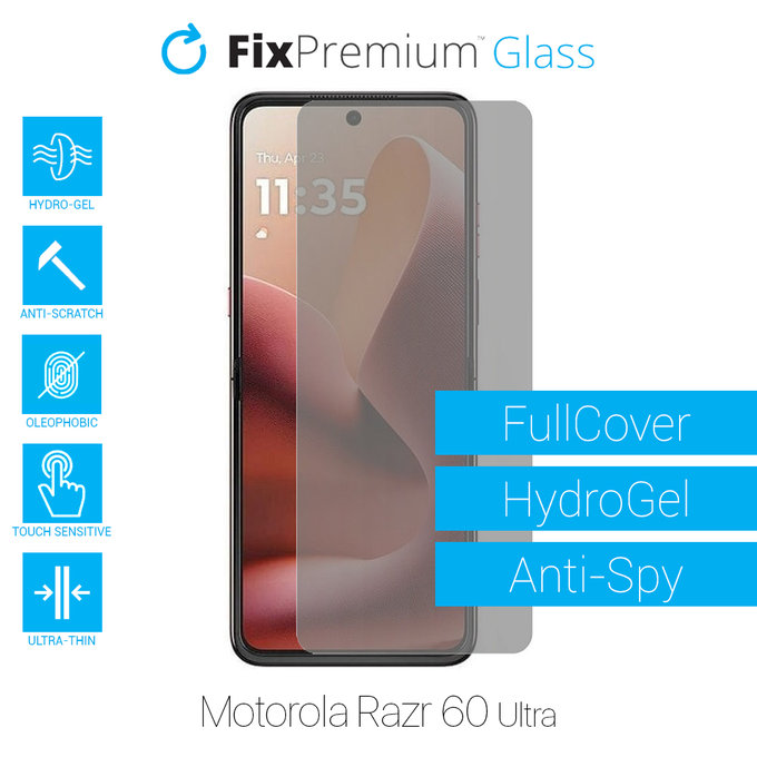 FixPremium HydroGel Anti-Spy - Screen Protector for Motorola Razr 60 Ultra