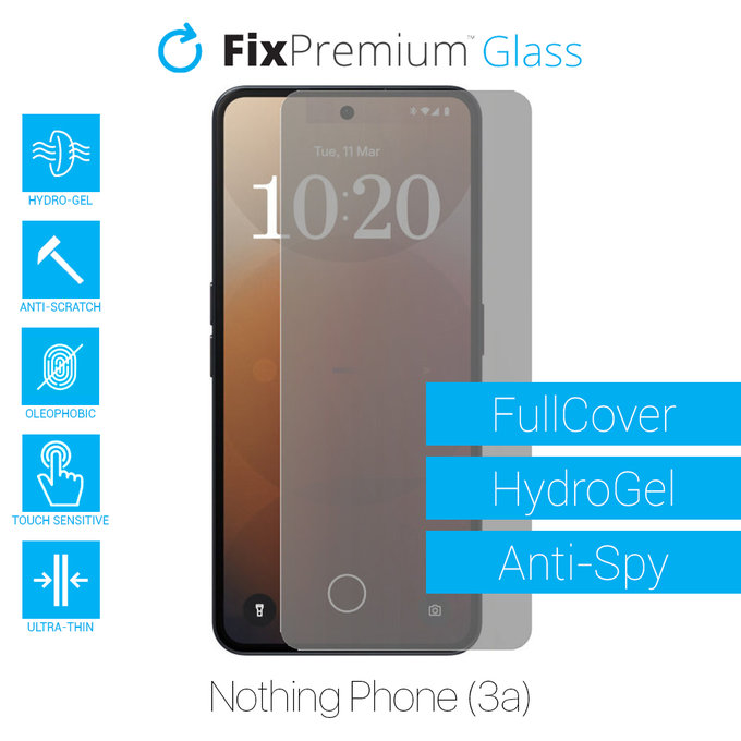 FixPremium HydroGel Anti-Spy - Screen Protector for Nothing Phone (3a)
