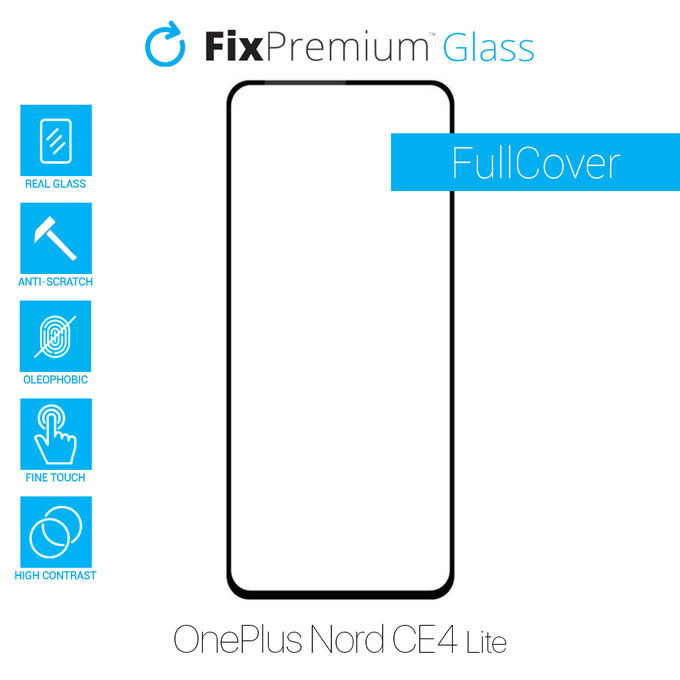 FixPremium FullCover Glass - Tempered Glass for OnePlus Nord CE4 Lite