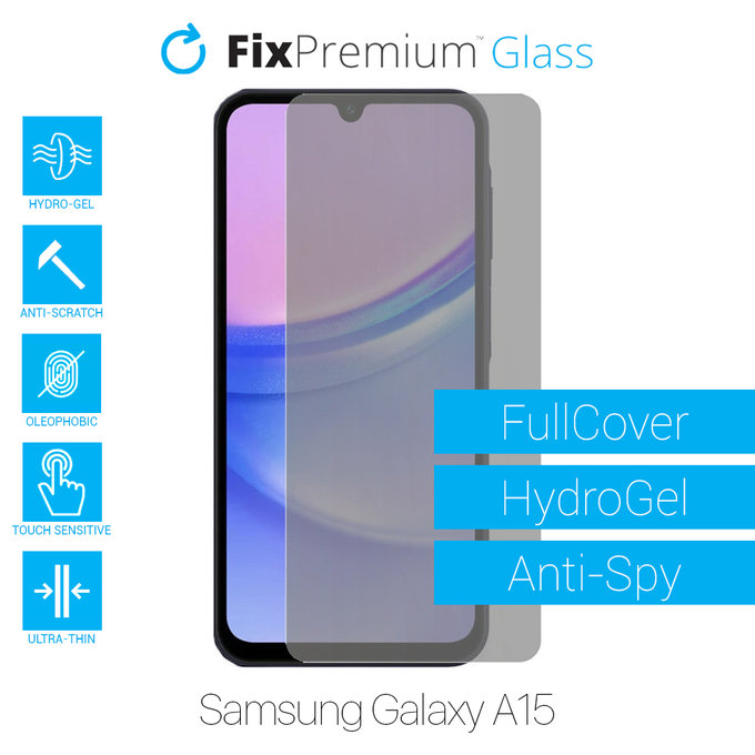 FixPremium HydroGel Anti-Spy - Screen Protector for Samsung Galaxy A15
