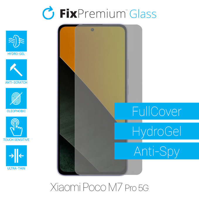FixPremium HydroGel Anti-Spy - Screen Protector for Xiaomi Poco M7 Pro 5G