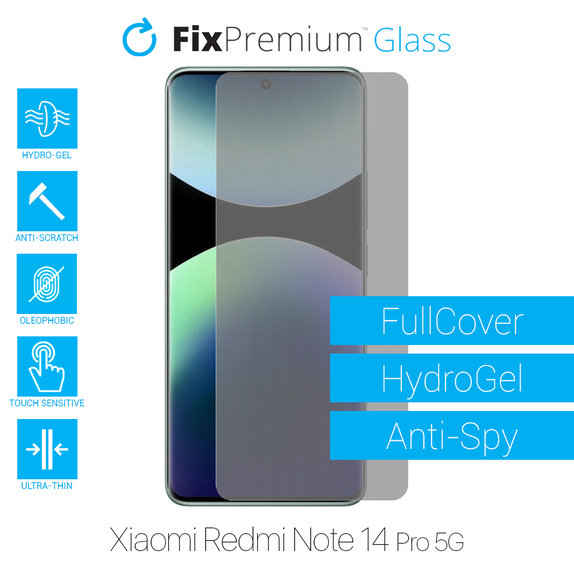 FixPremium HydroGel Anti-Spy - Screen Protector for Xiaomi Redmi Note 14 Pro 5G 24090RA29G