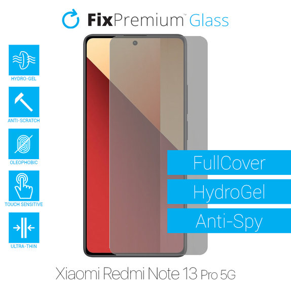 FixPremium HydroGel Anti-Spy - Screen Protector for Xiaomi Redmi Note 13 Pro 5G 2312DRA50C