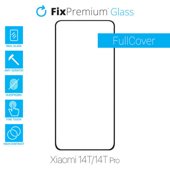 FixPremium FullCover Glass - Tempered Glass for Xiaomi 14T, 14T Pro