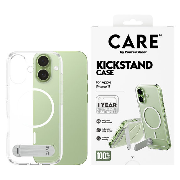 Case Kickstand for iPhone 17, Transparent, PanzerGlass