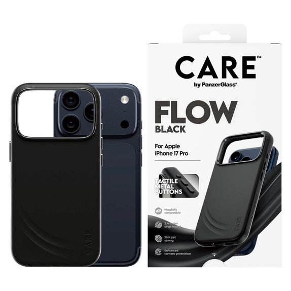 FLOW Case with MagSafe for iPhone 17 Pro, Black, CARE