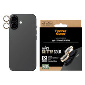 Camera Lens Protector Hoops for iPhone 17/16 Plus/16, Glitter Gold, PanzerGlass