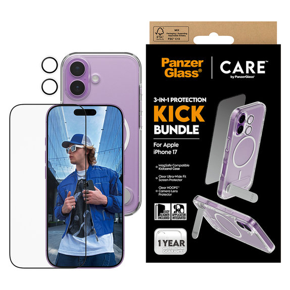 Bundle 3-in-1 Kick for iPhone 17, PanzerGlass