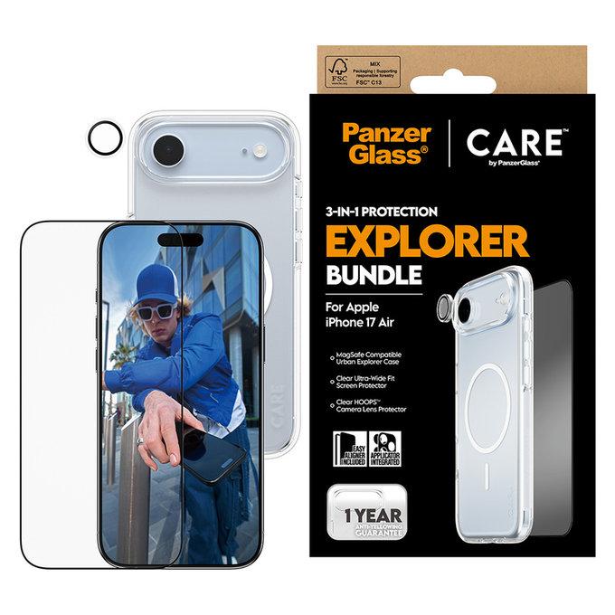 Bundle 3-in-1 Explorer for iPhone Air, PanzerGlass
