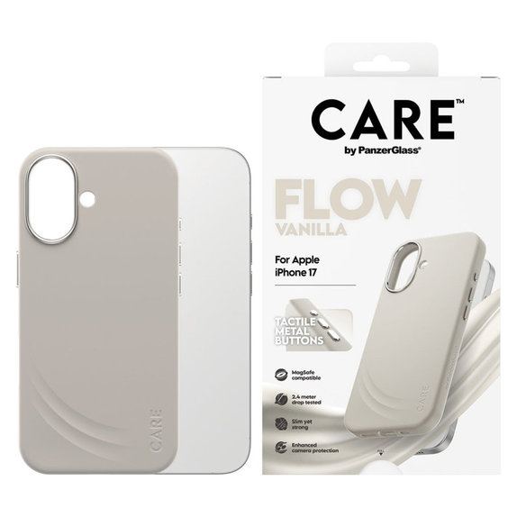 FLOW Case with MagSafe for iPhone 17, Vanilla, CARE
