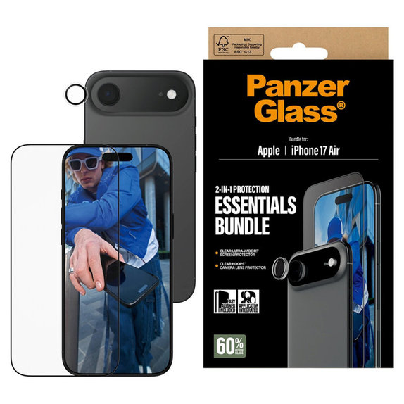 Bundle Essentials 2-in-1 for iPhone Air, PanzerGlass
