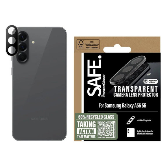 Camera Lens Protector for Samsung A56 5G, Transparent, SAFE