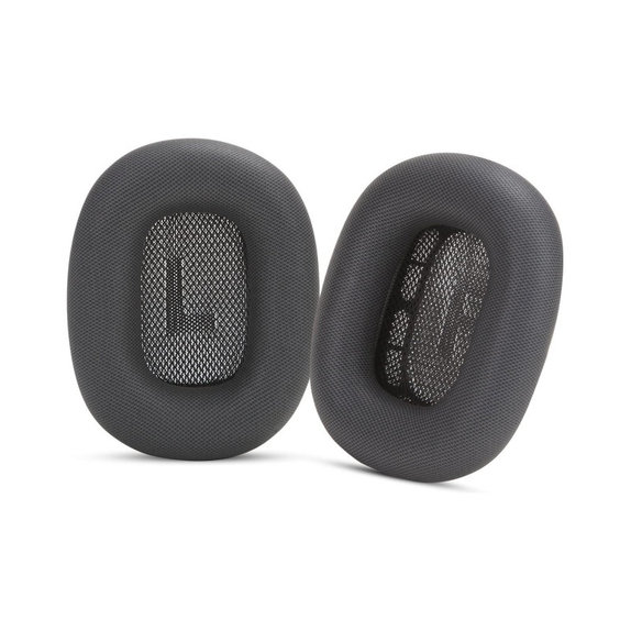 Replacement Ear Pads for Apple AirPods Max, Memory foam + Leather, Black, 1 pair