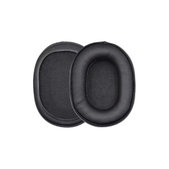 Replacement Ear Pads for Audio-Technica ATH-MSR7, ATH-M50x, Memory foam + Leather, Black, 1 pair