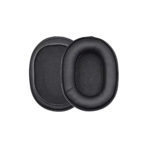 Replacement Ear Pads for Audio-Technica ATH-MSR7, ATH-M50x, Memory foam + Leather, Black, 1 pair
