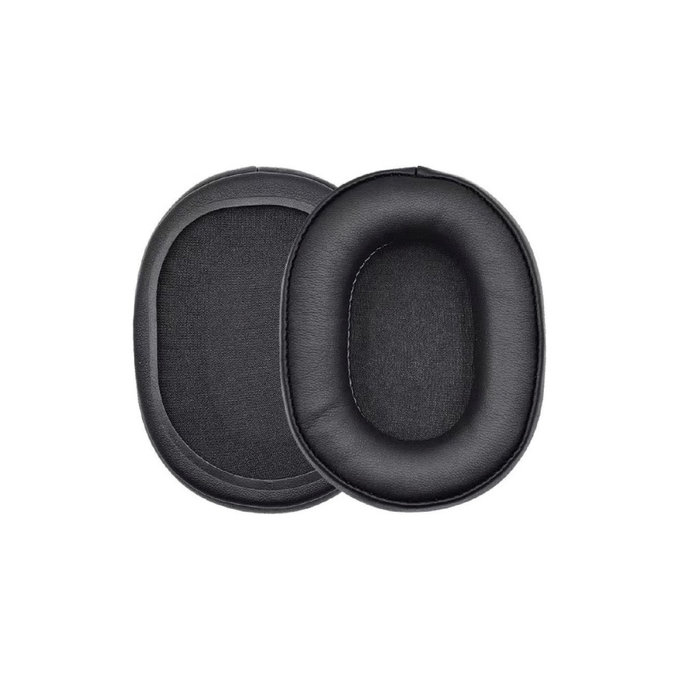 Replacement Ear Pads for Audio-Technica ATH-MSR7, ATH-M50x, Memory foam + Leather, Black, 1 pair