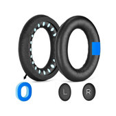 Replacement Ear Pads for Bose QC25, QC35, QC45, Memory foam + PU leather, Black, Cooling Gel, 1 pair