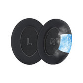 Replacement Ear Pads for Bose QC Ultra, Memory foam + Textile + Leather, Black, Cooling Gel, 1 pair