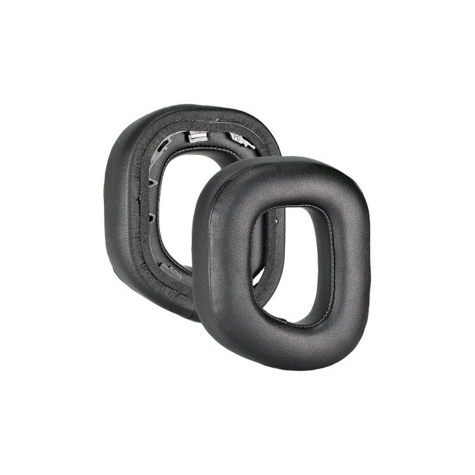 Replacement Ear Pads for Corsair HS80, Memory foam + PU leather, Black, 1 pair
