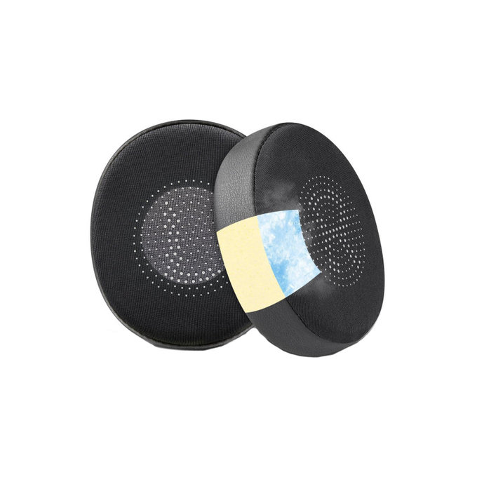 Replacement Ear Pads for Jabra Evolve2 40, 65 UC/MS, Elite 45h, Memory foam + PU leather + Textile, Black, Cooling Gel, 1 pair