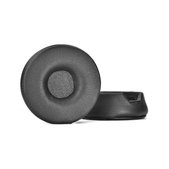 Replacement Ear Pads for Jabra Engage 55, 65, 75 (Stereo), Memory foam + Leather, Black, 1 pair