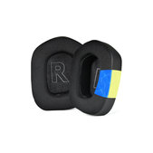 Replacement Ear Pads for Logitech G733, Memory foam + Textile + Leather, Black, Cooling Gel, 1 pair