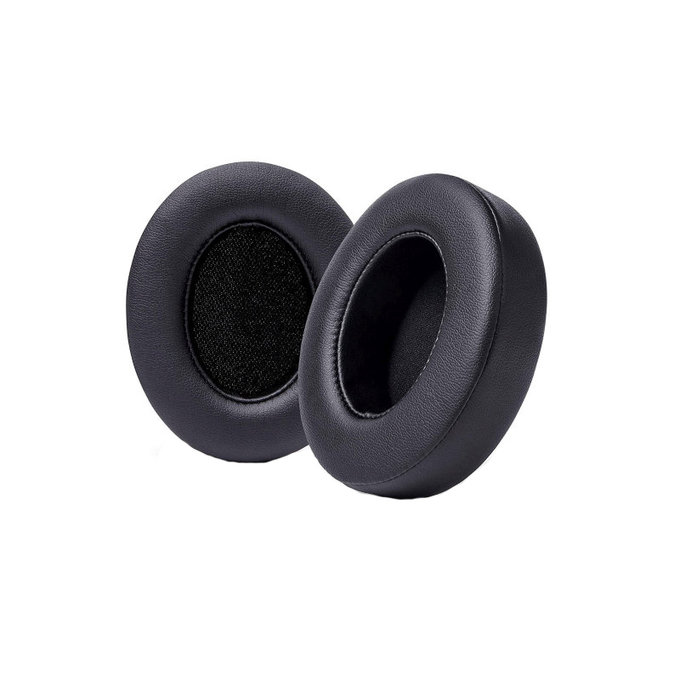 Replacement Ear Pads for Beats Studio 2, 3, Memory foam + Leather, Black, 1 pair