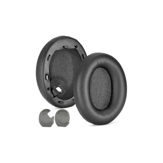 Replacement Ear Pads for Sony WH-1000XM4, Memory foam + Leather, Black, 1 pair