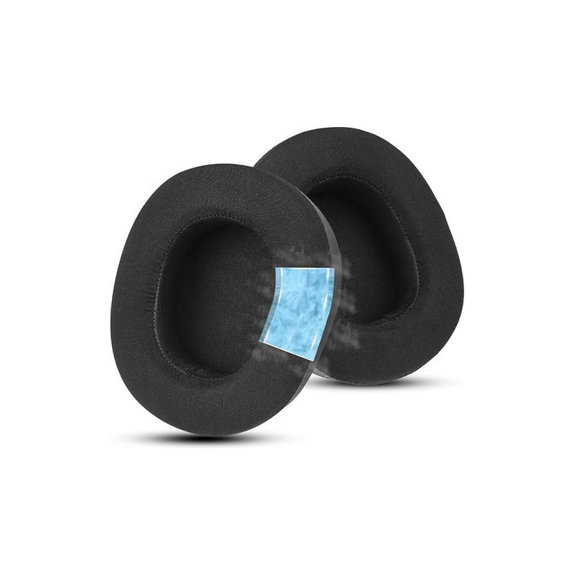 Replacement Ear Pads for Steelseries Nova Pro Wired, Memory foam + Textile, Black, Cooling Gel, 1 pair
