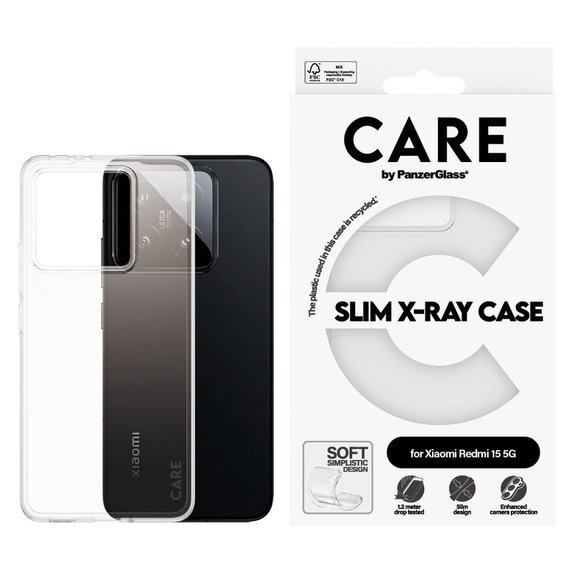 Case X-Ray for Xiaomi Redmi 15 5G, Transparent, PanzerGlass