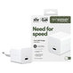 Travel Adapter Grand Prix USB-C, GaN, 30 W PD, silver white, empower