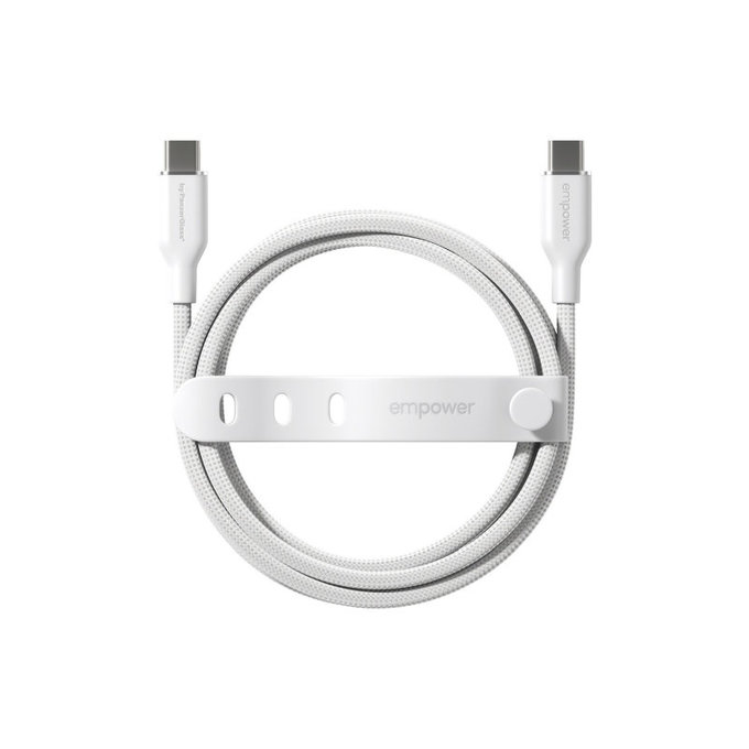 USB-C Cable, 60 W, Racing, 2 m, Silver White, empower