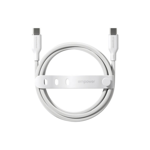 USB-C Cable, 240 W, Racing, 2 m, Silver White, empower