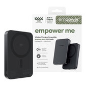 Wireless PowerBank 10000 mAh, 20 W, compatible with MagSafe, Qi2/USB-C, Space Black, empower