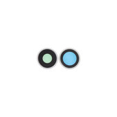 Apple iPhone 16, 16 Plus - Rear Camera Lens with Frame (White) - 2pcs