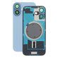 Apple iPhone 17 - Rear Housing Glass + Camera Lens + Metal Plate + Magsafe Magnets (Mist Blue)