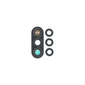 Samsung Galaxy Z Fold 7 F966B - Rear Camera Lens + Frame (Jetblack)