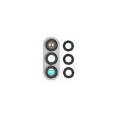 Samsung Galaxy Z Fold 7 F966B - Rear Camera Lens + Frame (Silver Shadow)