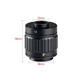 CTV Adapter 1X for Trinocular Microscope, C-Mount
