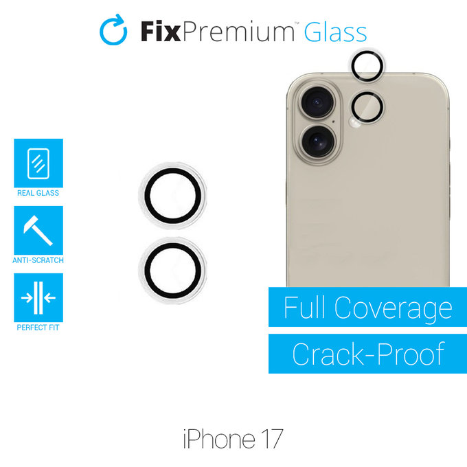 FixPremium Glass - Rear Camera Tempered Glass without Frame for iPhone 17