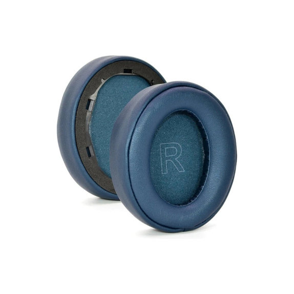 Replacement Ear Pads for Anker Soundcore Life Q30, Q35, Memory foam + PU leather, Blue (stitched), 1 pair