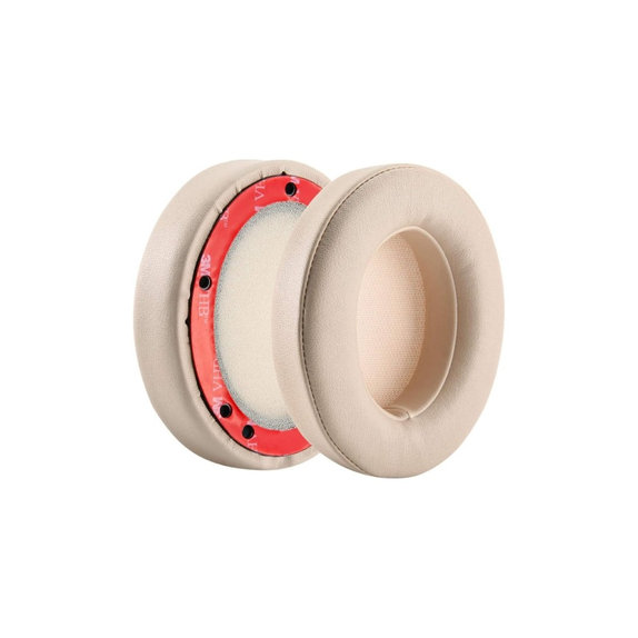 Replacement Ear Pads for Beats Studio 2.0 a 3.0, Memory foam + PU leather, Beige, 1 pair