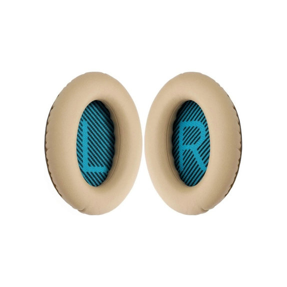 Replacement Ear Pads for Bose QuietComfort 2, 15, 25 a 35, Memory foam + PU leather, Khaki, 1 pair