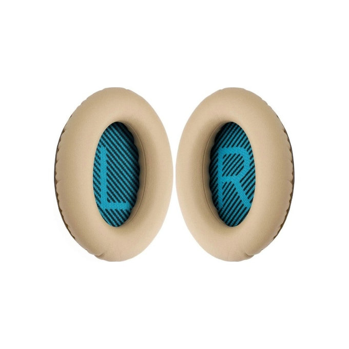 Replacement Ear Pads for Bose QuietComfort 2, 15, 25 a 35, Memory foam + PU leather, Khaki, 1 pair