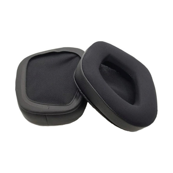 Replacement Ear Pads for Corsair Void RGB Elite, Memory foam + Neoprene, Black, 1 pair