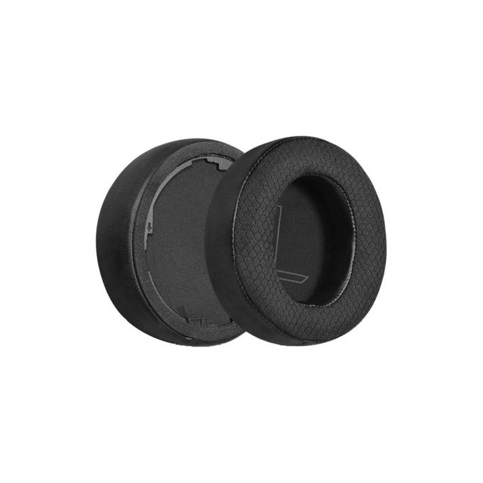 Replacement Ear Pads for Dell Alienware AW510H a AW310H, Memory foam + PU leather + Textile, Black, 1 pair